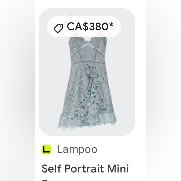 Self-portrait size 2 mini blue lace dress - Picture 13 of 13